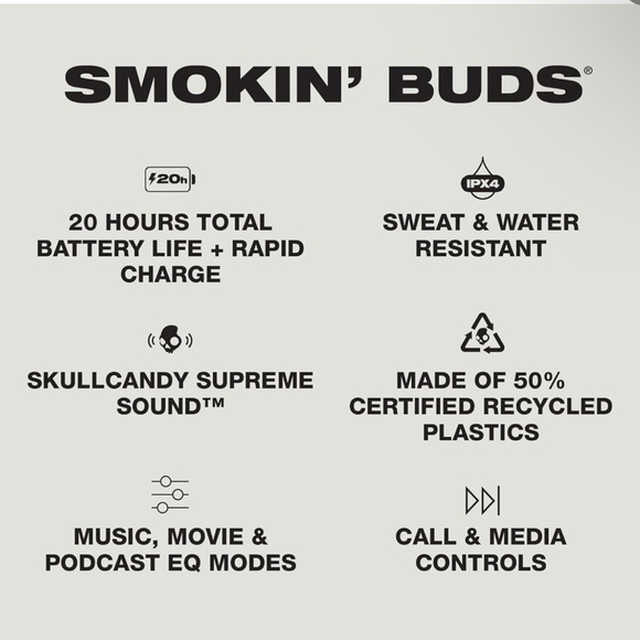 SKULLCANDY SMOKIN’ BUDS Earbuds - Picture 8 of 8